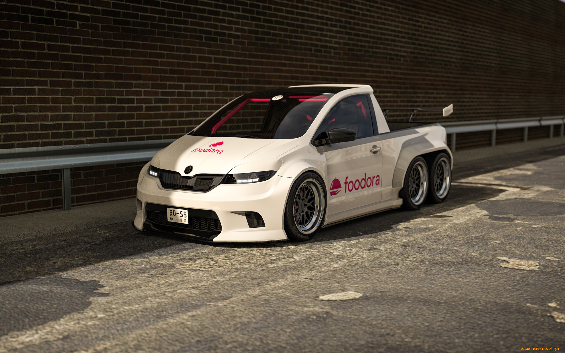 skoda citigo, , 3, skoda, citigo, 6x6, foodora, tuning, car, , 